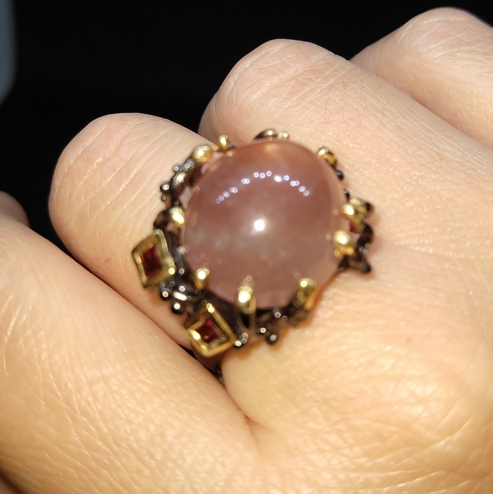 Big Natural Ruby Sterling Art Ring - image 6